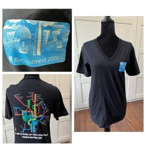 Women’s Panhellenic Sorority Black Shortsleeved Shirt American Apparel Sz Small